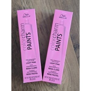 Wella Colorcharm Paints Semi-Permanent Hair Color Light Pink 2oz 2-Pack Lot